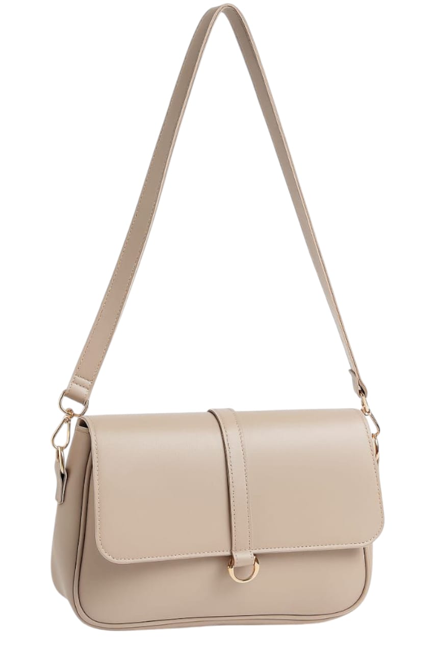 Flap Crossbody Bag Beige - Bagbreez.pk