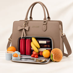 Tote Bag for Women with Insulated Lunch Compartment Laptop Work Tote Bag