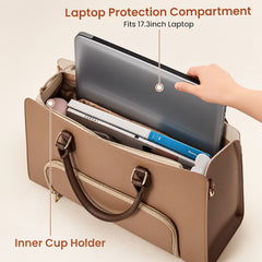 Tote Bag for Women with Insulated Lunch Compartment Laptop Work Tote Bag